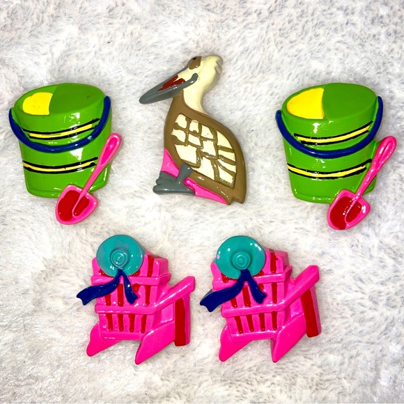 ☀️ New Quacker Factory Summer/Beach/Ocean Theme Button Covers Lot of 5 - Picture 2 of 4